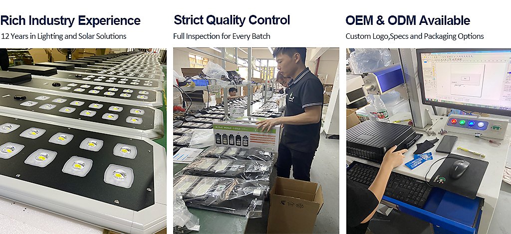 HiEnergy factory workshop, solar lighting products with quality control and OEM ODM service